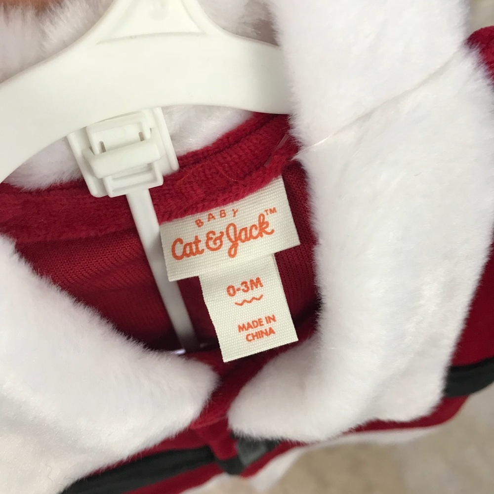 Cat & Jack Santa Clause Outfit Set Christmas Red - Picture 3 of 5